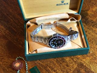 Rolex Gmt Master Ii Coke Bezel Watch 16710 40mm 2005 Box And Papers,  Full Set,  A,