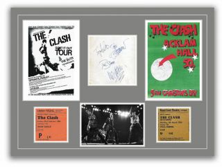 The Clash - Autographs,  Tickets,  Concert Posters Memorabilia Poster Unframed