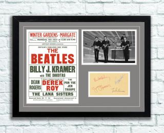The Beatles Concert Poster & Autographs Memorabilia Poster Margate 