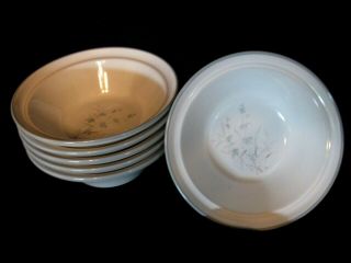 Six Noritake Stoneware Woodstock Cereal Bowls 6 5/8 " Rimmed Discontinued 1572 B