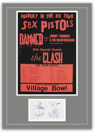 The Clash Concert Poster And Autographs Memorabilia Poster Unframed