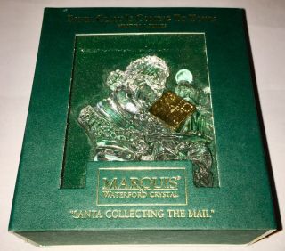 Waterford Crystal Marquis Christmas Ornament Santa Collecting Mail 1st In Series