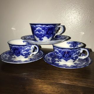 Flow Blue Dainty Cup And Saucer By Maddock & Sons In Near