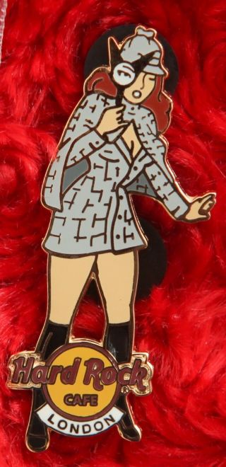 Hard Rock Cafe Pin London Detective Girl Sherlock Holmes Costume Hat Lapel Logo