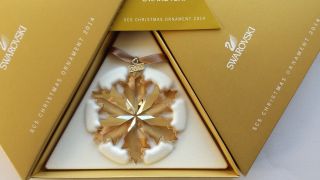 Swarovski,  2014 Scs Golden Shadow Large Christmas Ornament.  Art No 5059027