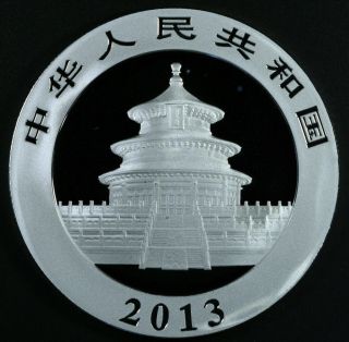 2013 China Panda Coin Silver - plated coin 1 oz.  Ag.  999 10 YUAN 2