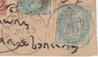 1872 India Jammu And Kashmir Very Scarce Sealcote U/26 Postmark/cancel Cover