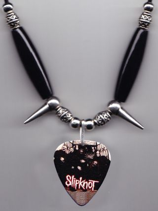 Slipknot Band Photo Guitar Pick Necklace 3