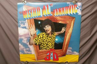 Vtg Weird Al Yankovic In 3 - D Promo Poster 1984 Cbs Records 80 