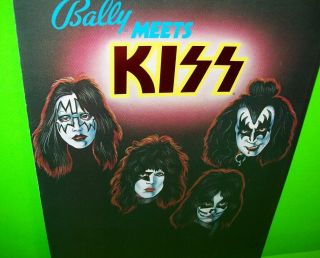 Kiss Pinball Flyer Bally Nos 1979 Foldout Artwork Sheet Rock And Roll