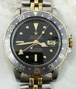 Vintage Rolex Gmt - Master Wristwatch Ref.  1675 Two - Tone Gold And Steel Nr