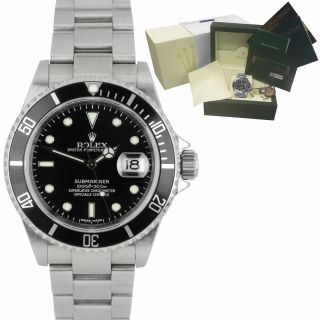 2008 Unpolished Rolex Submariner Date Stainless Steel 40mm Watch 16610 Full B,  P