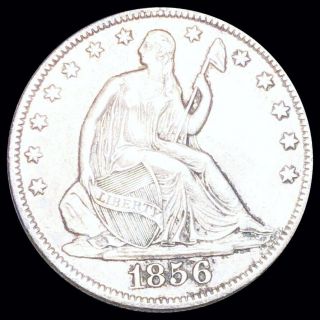 1856 - O Seated Half Dollar Lightly Circulated Orlean 50c Liberty Silver Coin