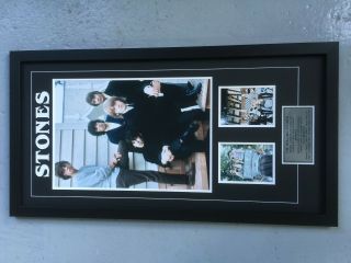 Rolling Stones - Framed Large 3 Photo Montage - Large Pic 12x18 Inch Rrp $199