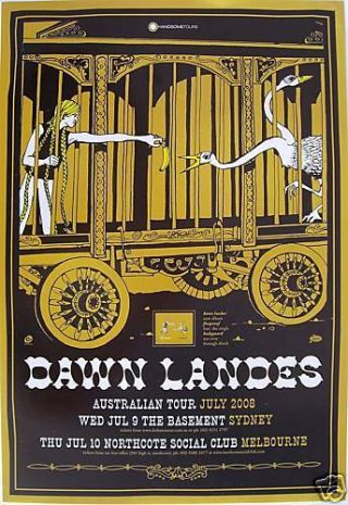 Dawn Landes 2008 Australian Concert Tour Poster