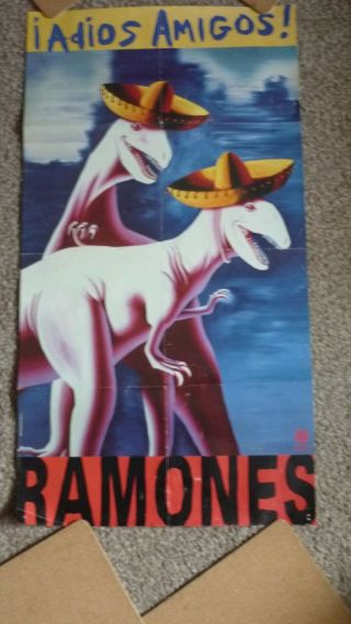 Ramones Vintage Adios Amigos Promo Poster Punk Blondie Stooges Mc5