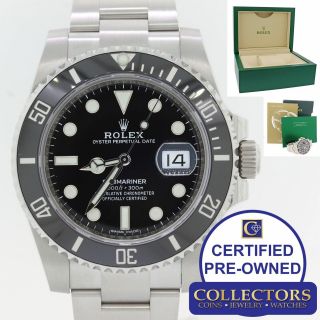 2019 Rolex Submariner Date 116610 Ln Steel 40mm Black Dive Ceramic Watch