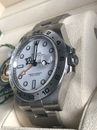 Rolex Explorer II 42mm Stainless Steel Polar White Dial 216570 Complete 2019 3