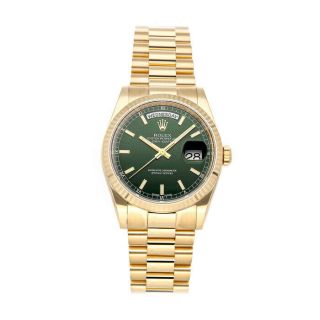 Rolex Day - Date Auto 36mm Yellow Gold Mens President Bracelet Watch 118238