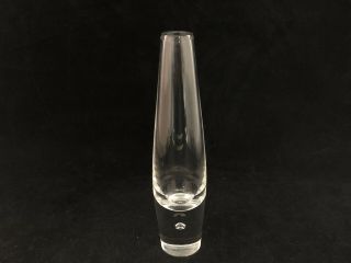 Steuben Glass Teardrop Bud Vase Signed 8” Tall