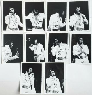 Elvis Presley - 10 B&w Photos - June 1972 - Madison Square Garden,  Nyc - Set 4