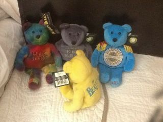 Beatles Collectable Plates and Beanie Bears Lot; John,  Paul,  George,  and Ringo 3