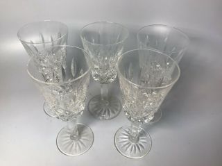 Set Of 5 Waterford Crystal Lismore Pattern Cordial Sherry Glasses 5 1/4 "