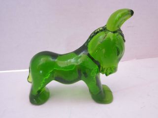 Kanawha Green Hand Crafted Glass Donkey Ass Figurine Paperweight