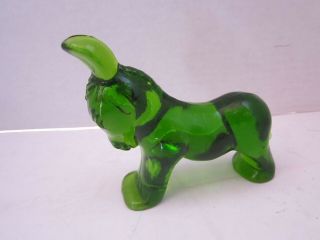 KANAWHA Green HAND CRAFTED GLASS Donkey Ass Figurine Paperweight 2