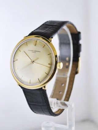 Vacheron Constantin Classic Wristwatch In 18k Yg Leather Strap 1950 
