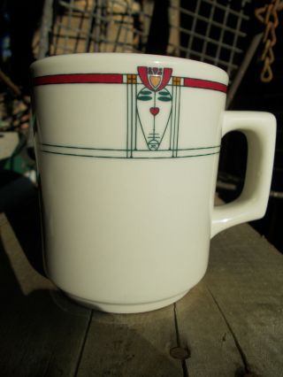 Vintage Hard To Find Buffalo Pottery Roycroft Inn Anniversary Coffee Mug