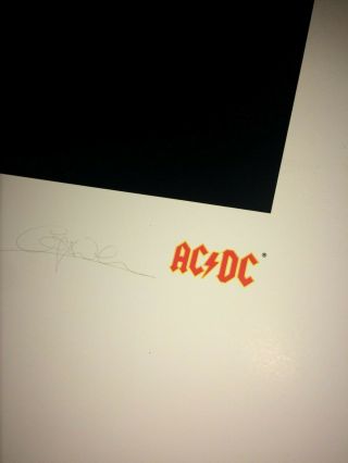 ACDC Back In Black Fine Art Print Lithograph Numbered w/COA Special Item 3