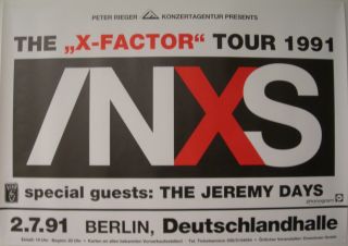 Inxs Concert Tour Poster 1991 X Factor