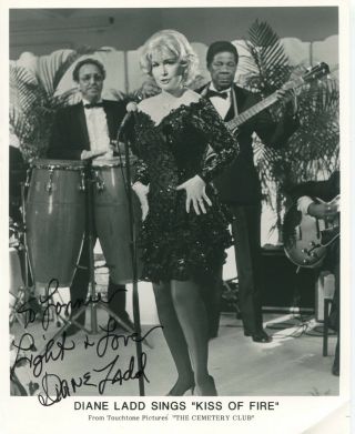 Diane Ladd Signed Kiss Of Fire 8x10 Photo With Pj Inscribed To Lonnie