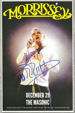 Morrissey Autographed Signed Concert Poster The Smiths This Charming Man