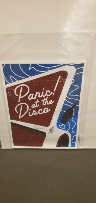 Panic At The Disco Concert Poster - Signed - Summer Tour 2016 18 " X24 "