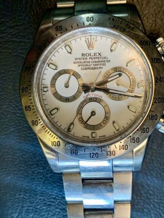 Rolex Daytona Cosmograph Stainless Steel 40mm Watch - White Dial - Box - Papers 2