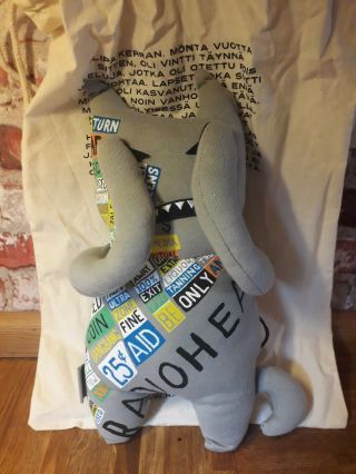 2011 Radiohead W.  A.  S.  T.  E Official Ltd Ed Crying Minotaur Plush With Bag