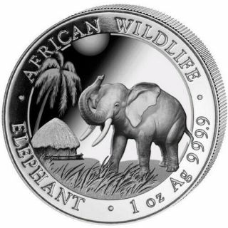 2017 1 Oz Somalia Silver Elephant Coin (bu)