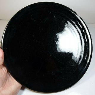 Vintage Bauer Pottery Ring Ware Black Dinner Plate California
