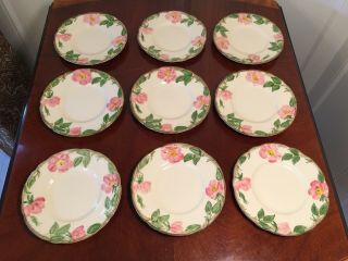 Set Of 9 Vintage Franciscan Desert Rose 6.  5 " Bread Side Appetizer Plates Usa