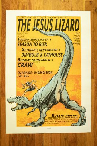 Jesus Lizard Concert Poster By Derek Hess