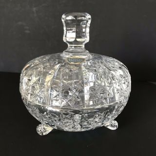 Watford England Covered Candy Dish Hand Cut Crystal Perfect