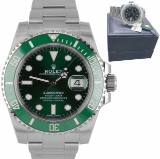Lnib 2019 Rolex Submariner Date Hulk 116610 Lv Green Ceramic 40mm Watch
