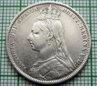 Great Britain Queen Victoria 1891 Shilling,  Silver
