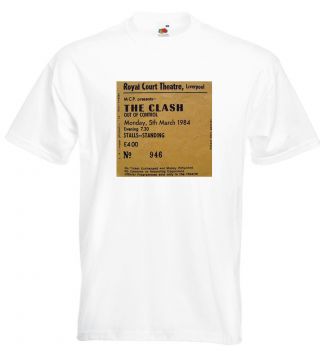 The Clash Concert Ticket T Shirt Royal Court Theatre Liverpool 