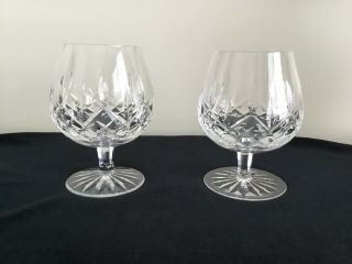 2 Waterford Crystal Lismore Pattern Brandy Snifters 5 1/4”tall