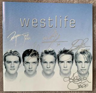 Westlife - Hand Signed By All 5 Cd Booklet Only - Bryan,  Mark,  Nicky,  Shane,  Kian