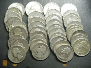 $10 Face Value 90 Silver Washington Quarters