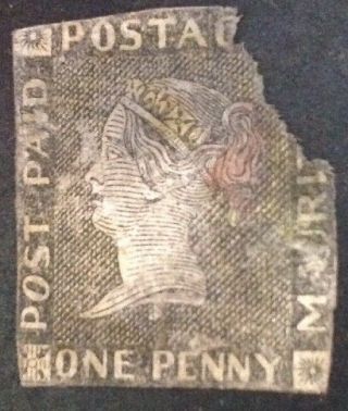 Mauritius 1848 - 59 1d Grey Stamp Spacefiller